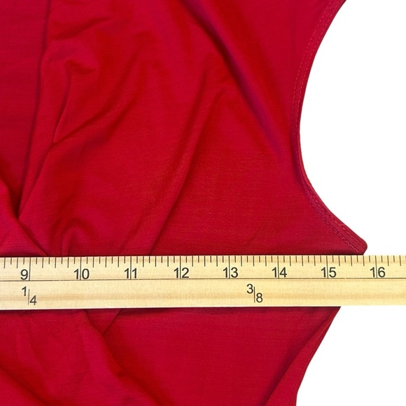 XOXO Red Draped Blouse Vintage Y2K Party Medium - Picture 4 of 7